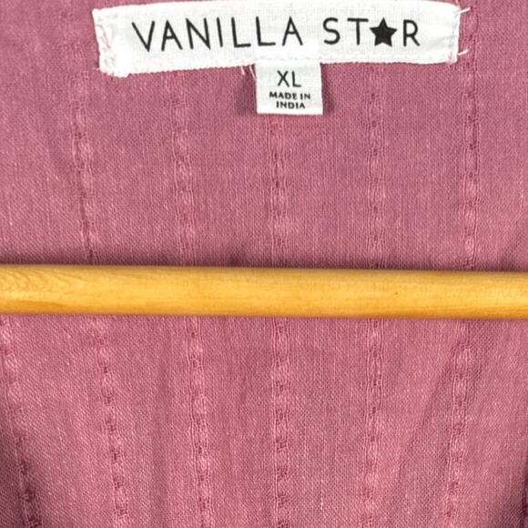 Vanilla Star Puff Sleeve Portrait Collar Top Pink Size XL - Picture 8 of 9